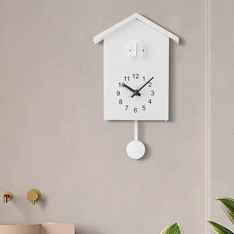 House Shaped Cuckoo Wall Clock with Pendulum - Image 5