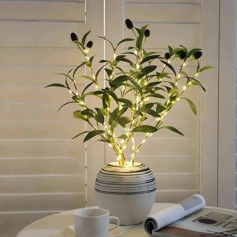 Illuminated Olive Branch & Cherry blossom Decor
