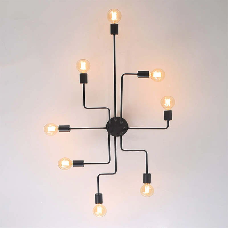 Industrial Black Ceiling Light Modern Multi Arm Sputnik Lamp - Image 5