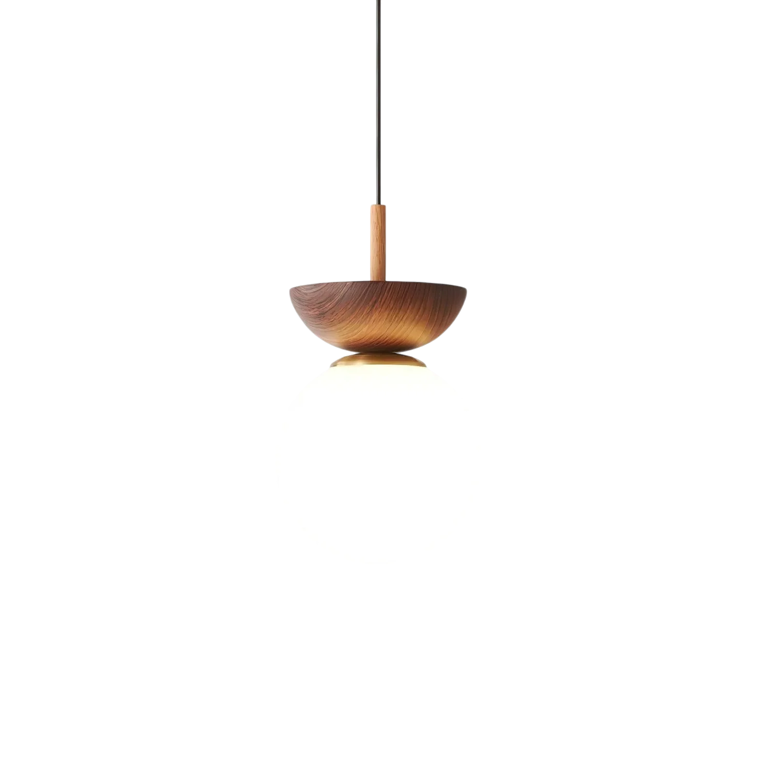 Japandi Wooden Globe Pendant Light - Image 9