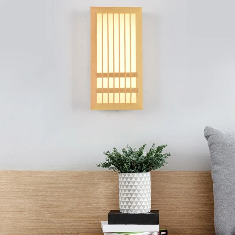 Japandi Wooden Wall Light LED Minimalist Decorative Sconce - Image 10