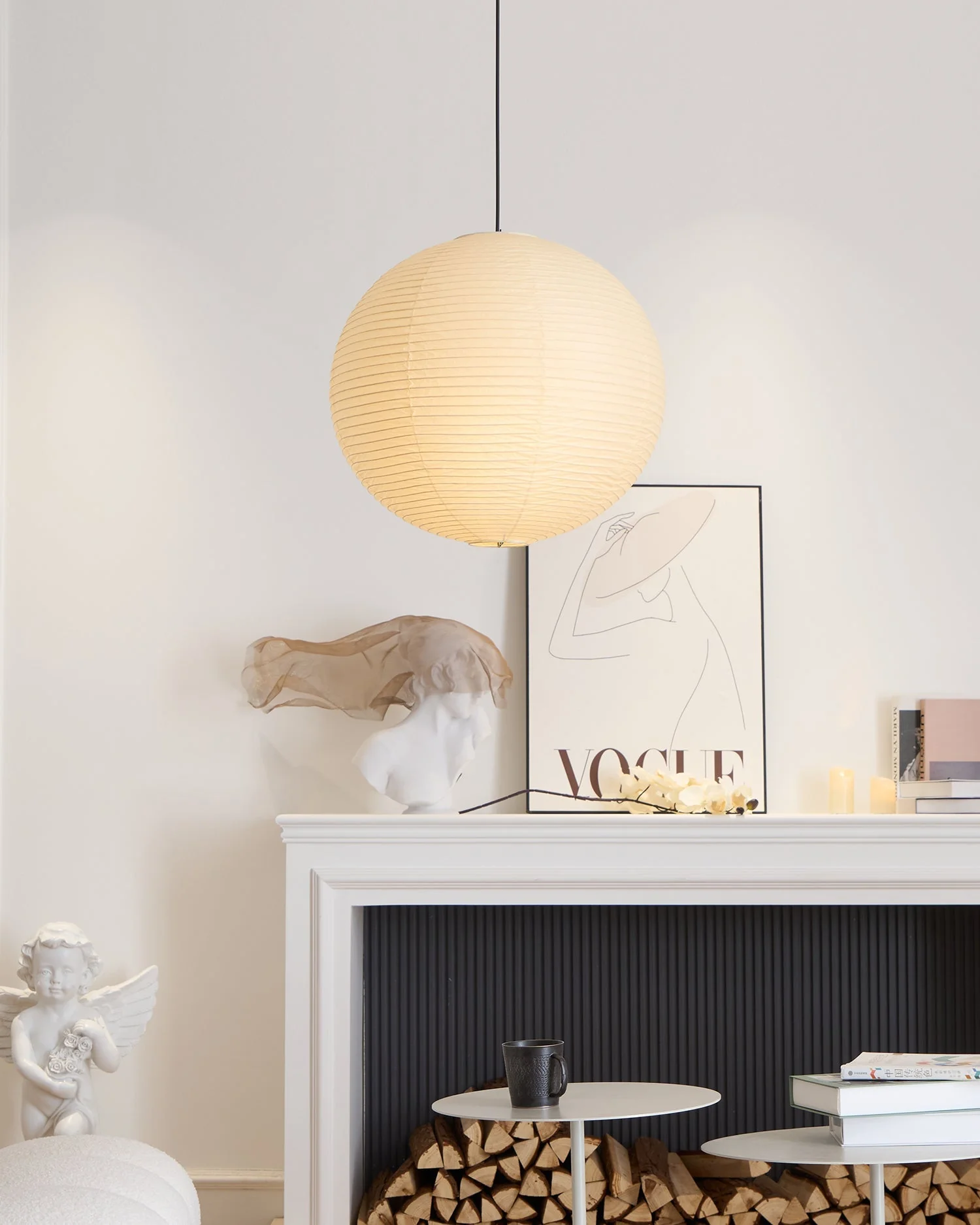 Japanese Inspired Paper Pendant Lamp Soft Ambient Light - Image 45