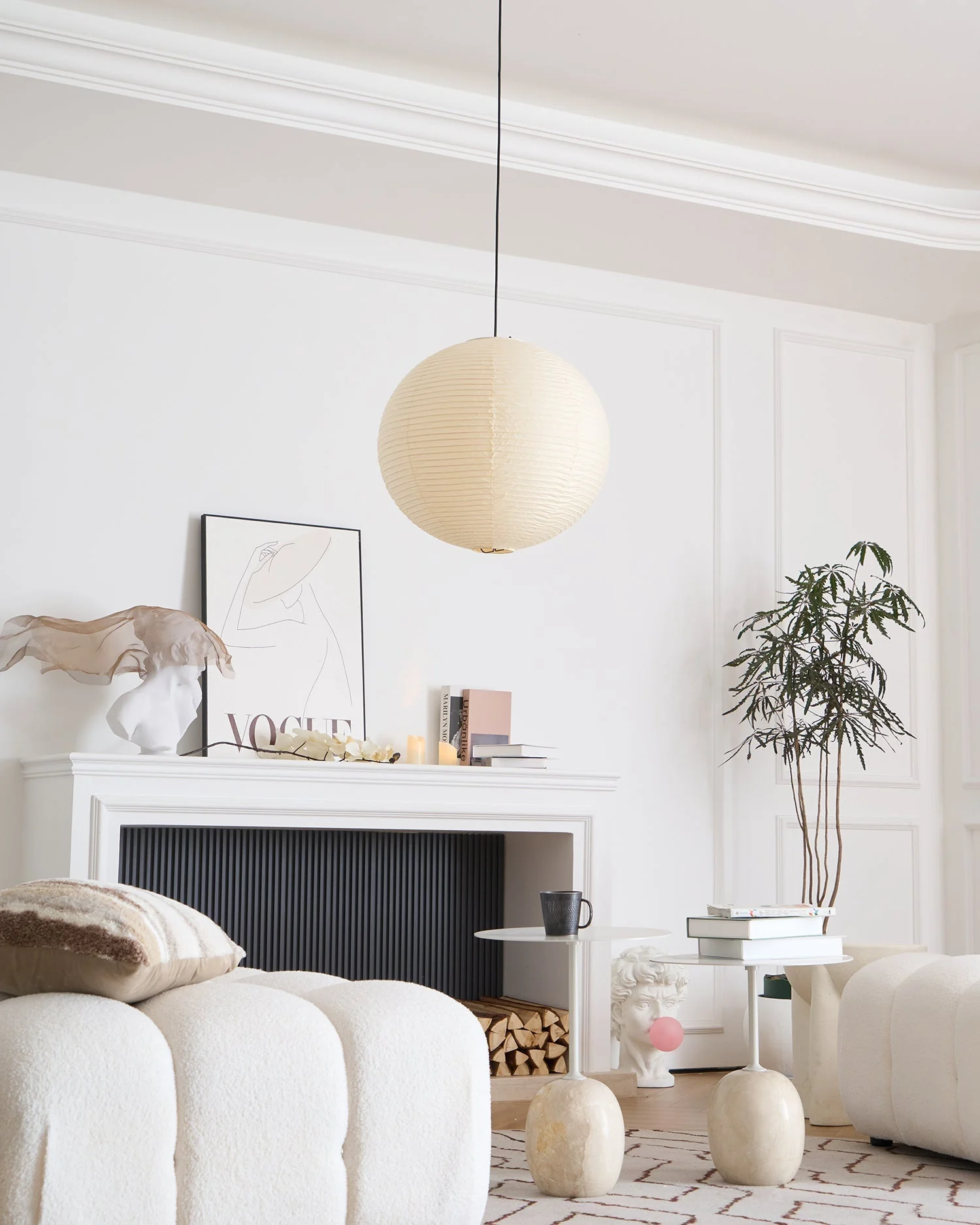 Japanese Inspired Paper Pendant Lamp Soft Ambient Light - Image 48