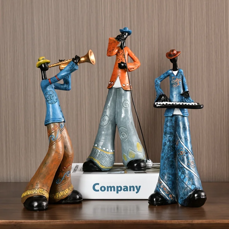 Jazz Musician Resin Statue Music Decor - Image 3