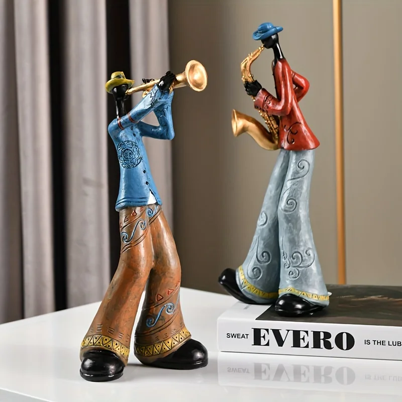 Jazz Musician Resin Statue Music Decor - Image 4