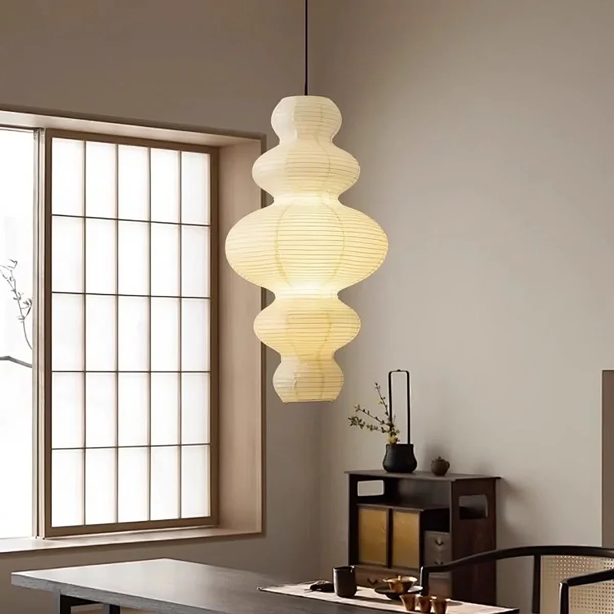 Layered Rice Paper Pendant Light - Image 2