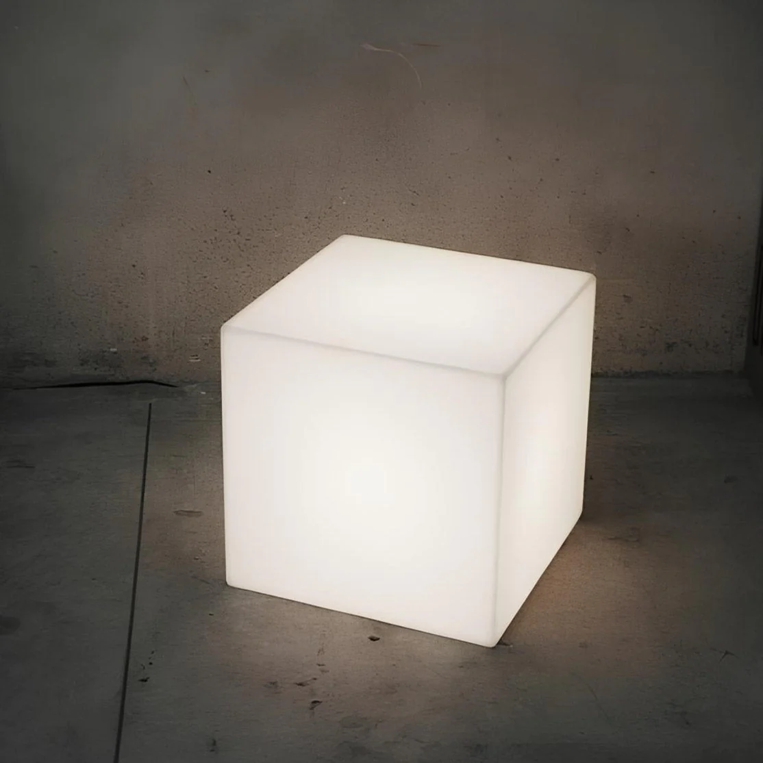 LED Cube Garden Light White Outdoor Floor Lamp