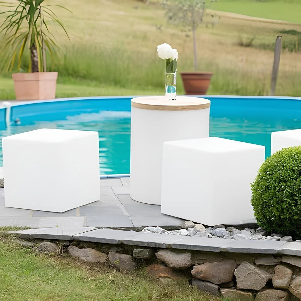 LED Cube Garden Light White Outdoor Floor Lamp - Image 8