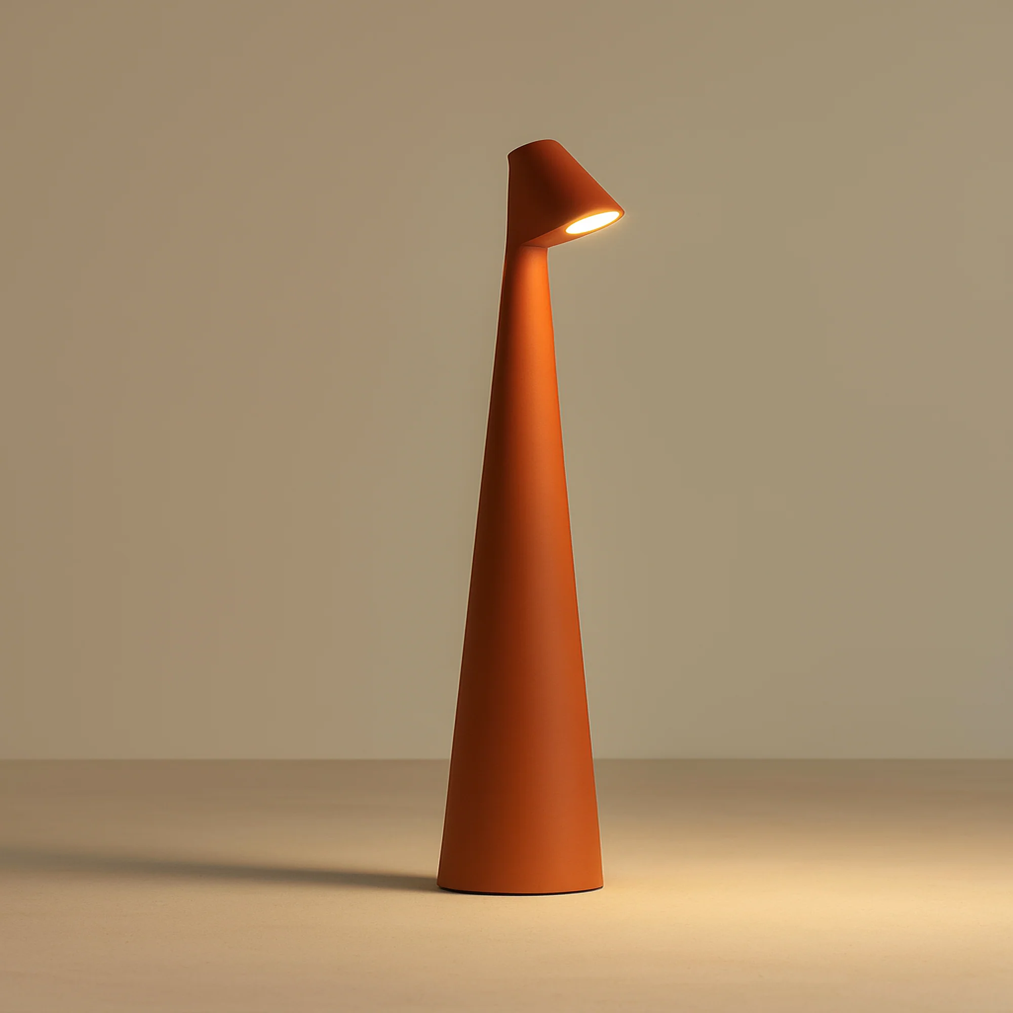 LED floor lamp with tall conical body - Image 8