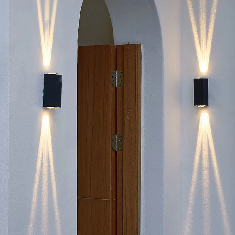 LED Outdoor Wall Light with Rectangular Housing and Up Down Beams - Image 11