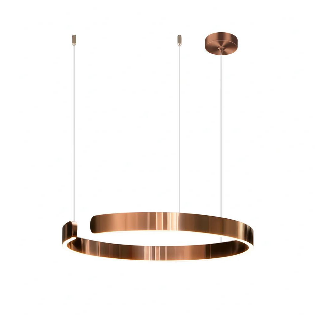 LED ring pendant light with metal finish - Image 11
