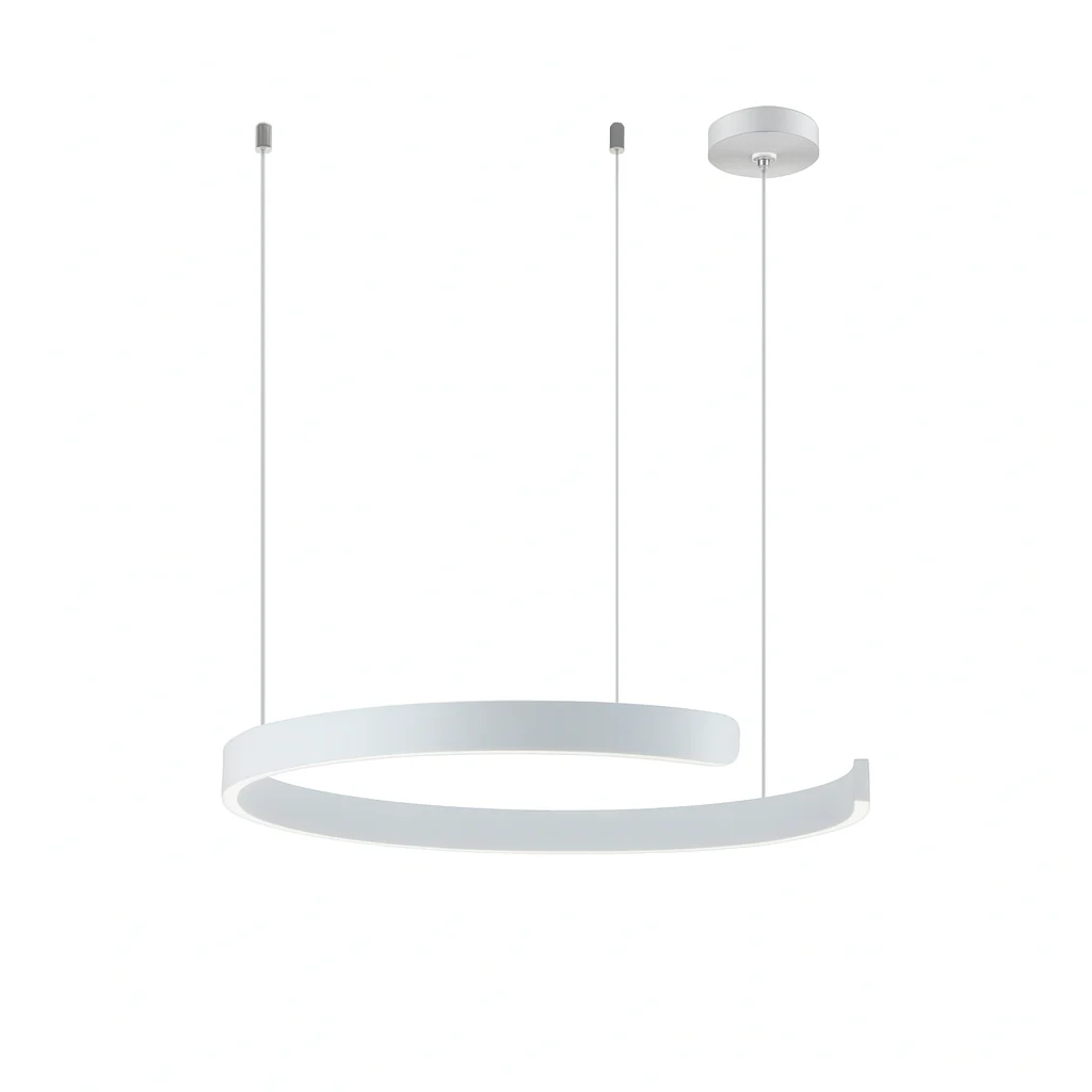 LED ring pendant light with metal finish - Image 12