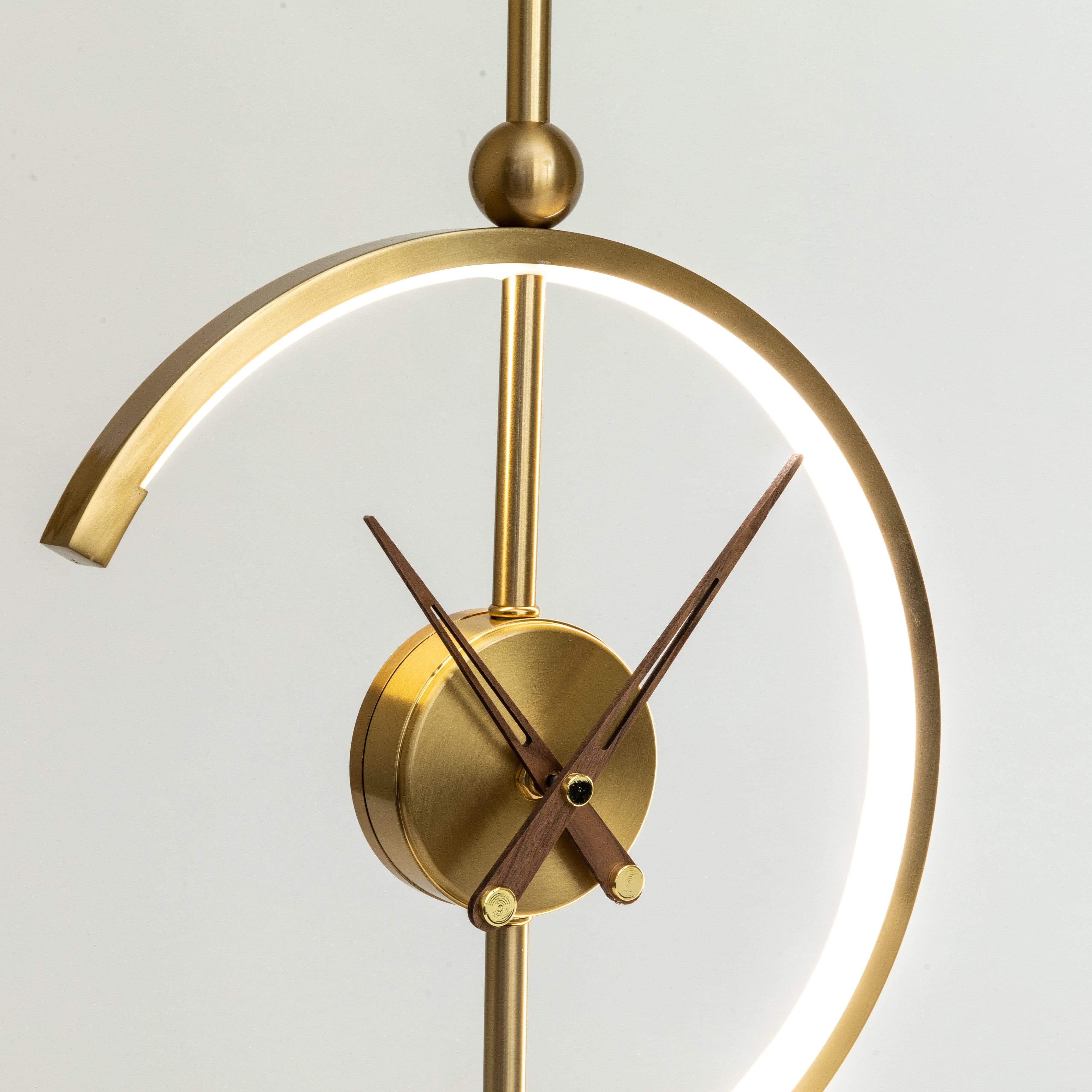 LED Table Lamp with Clock and Wooden Base - Image 8