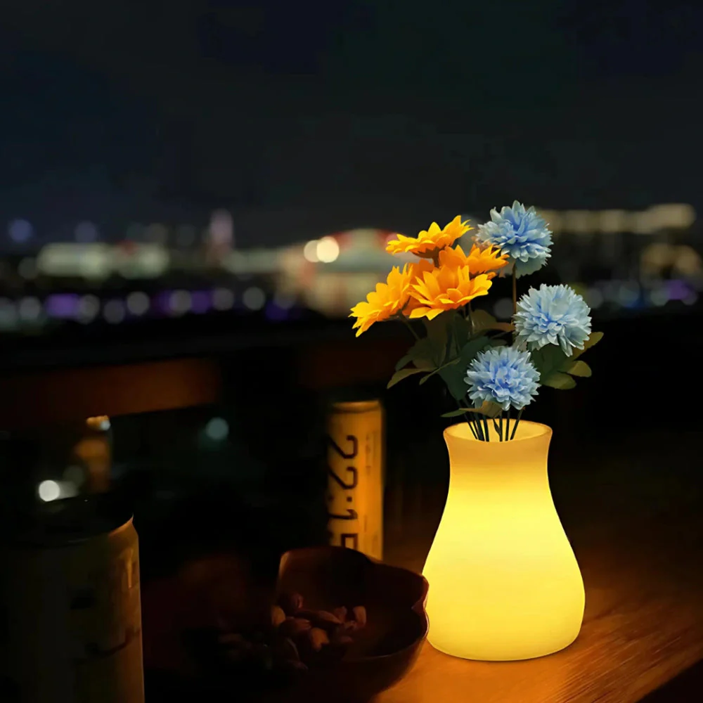 Lighted Decorative Vase With Smooth Body Shape - Image 5