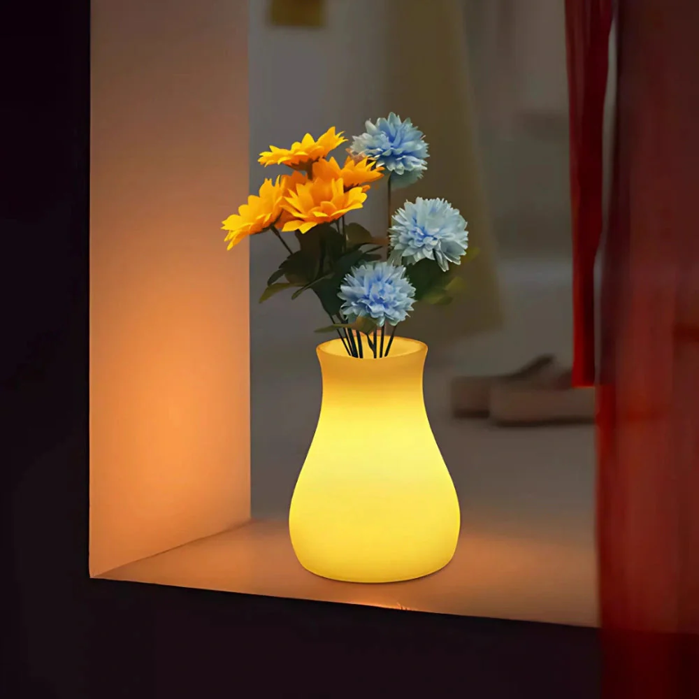 Lighted Decorative Vase With Smooth Body Shape - Image 6