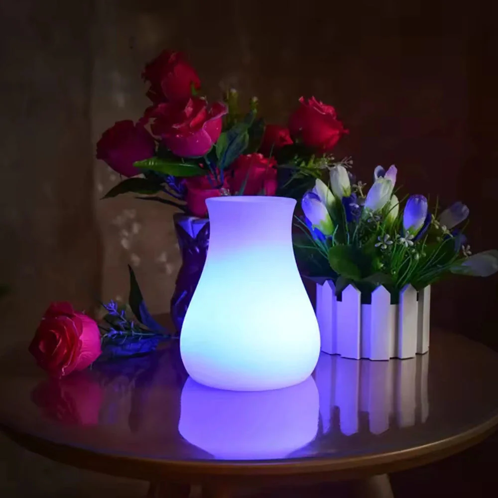 Lighted Decorative Vase With Smooth Body Shape - Image 7
