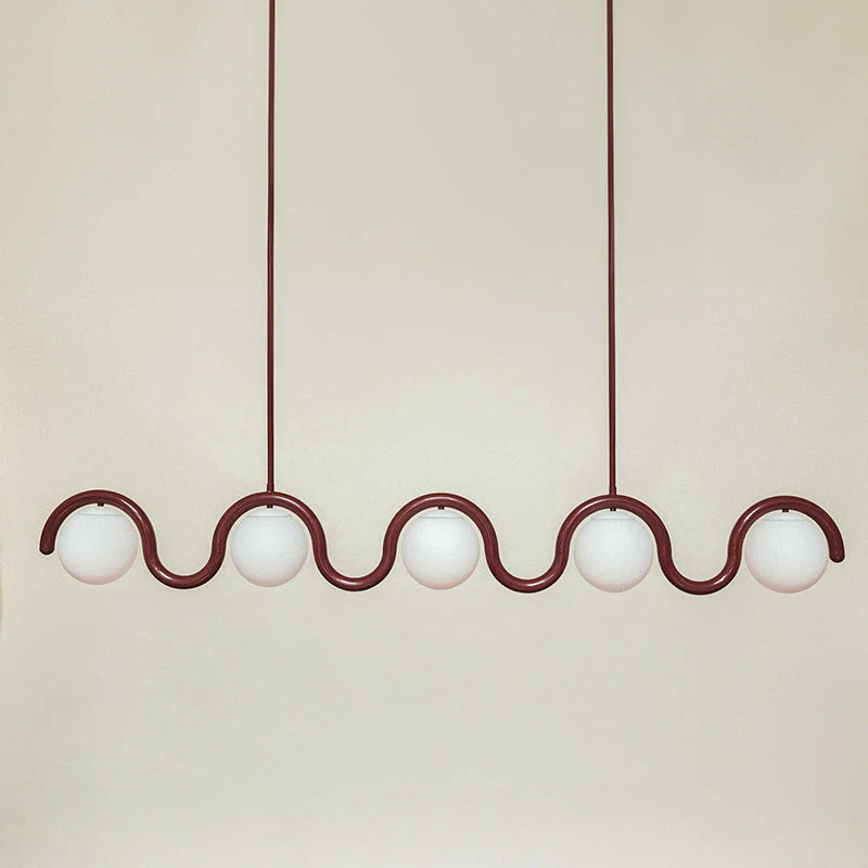 Linear Chandelier with Glass Globe Lights - Image 15