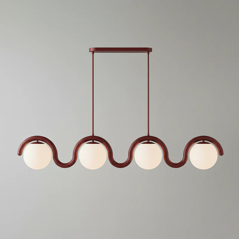 Linear Chandelier with Glass Globe Lights - Image 39