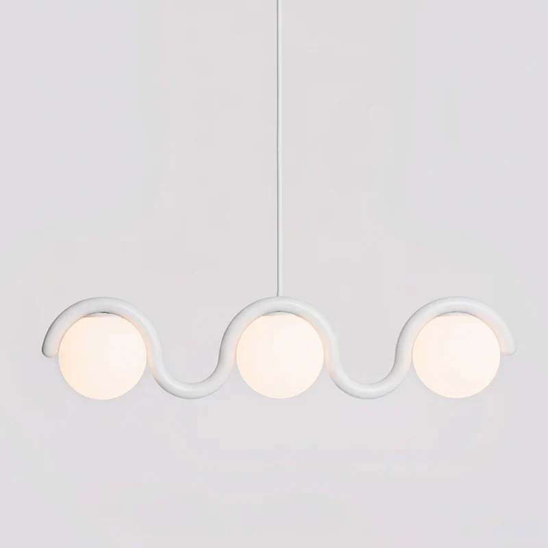 Linear Chandelier with Glass Globe Lights - Image 58