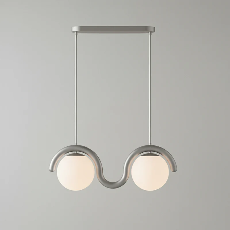 Linear Chandelier with Glass Globe Lights - Image 62