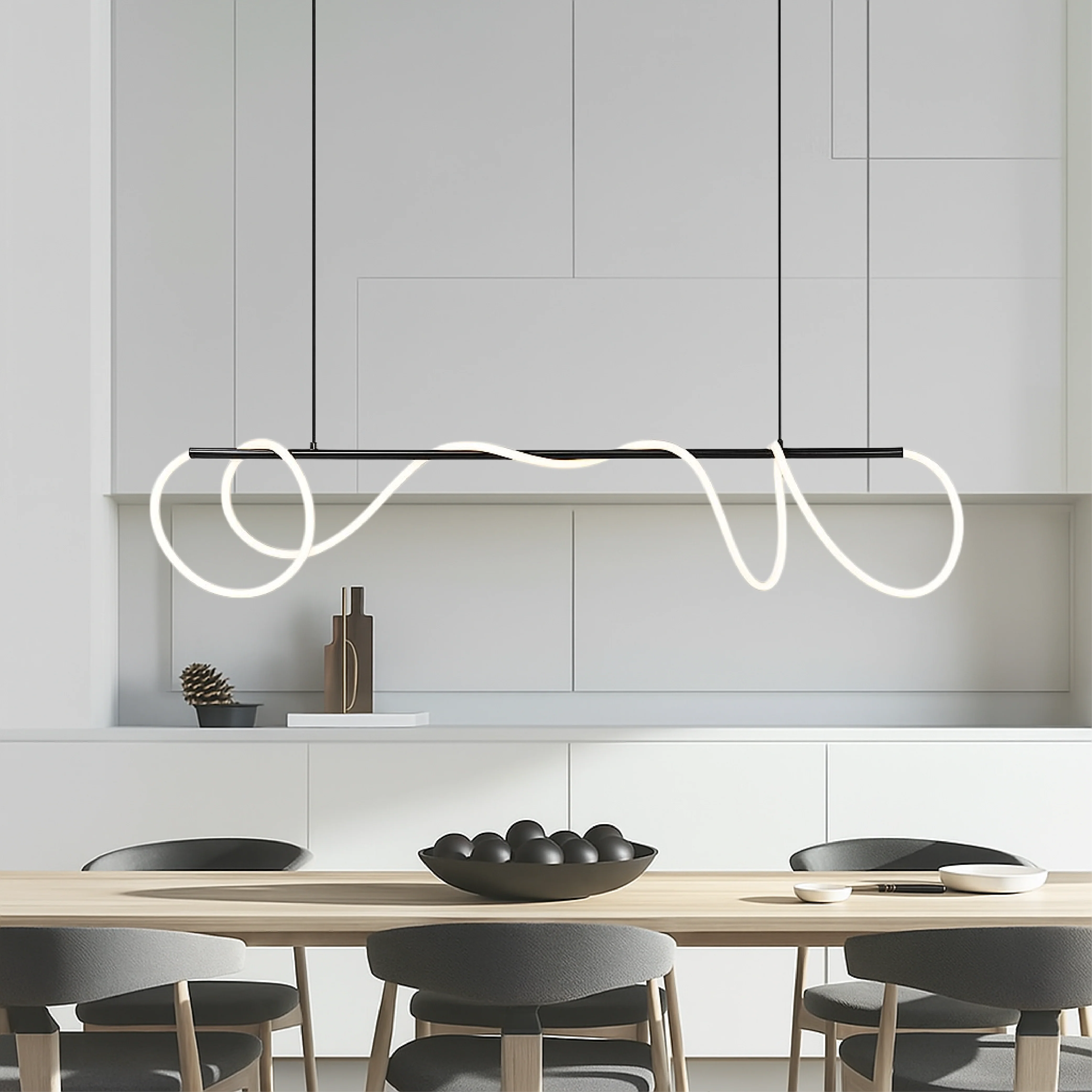 Linear LED Kitchen Island Pendant Light - Image 4
