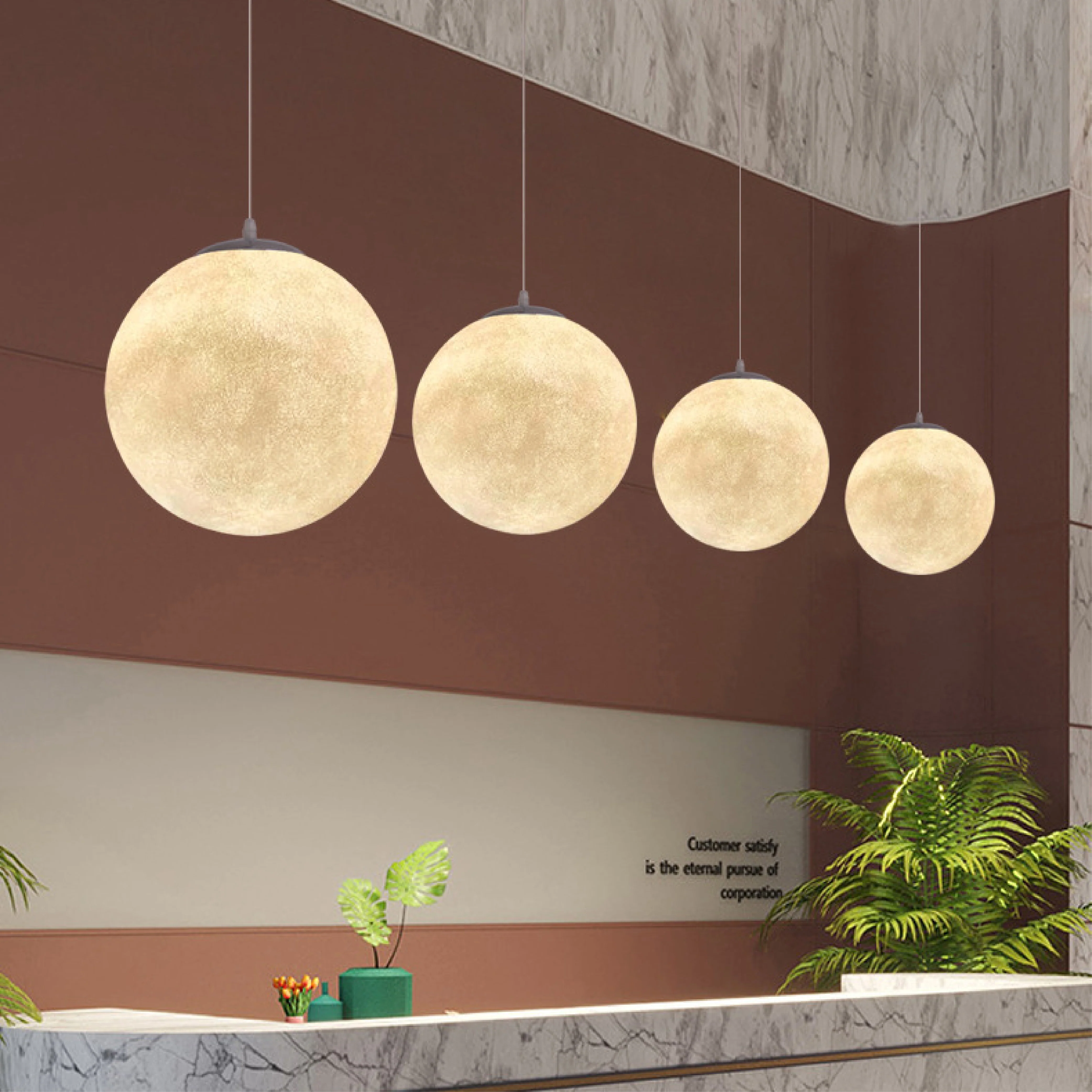 Lunar Glow Moon Pendant Light - Image 4