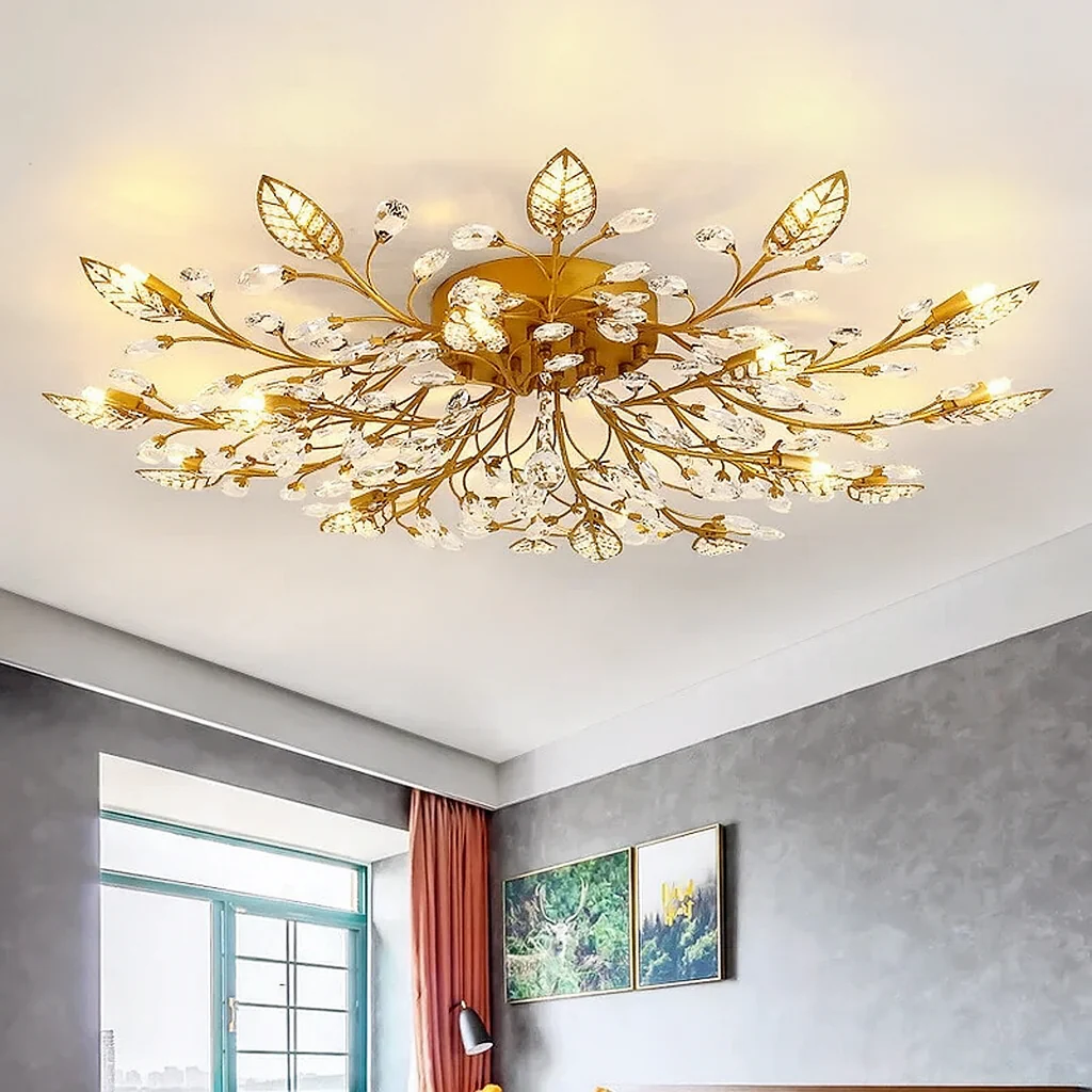 Luxury Crystal Floral Ceiling Light - Image 2