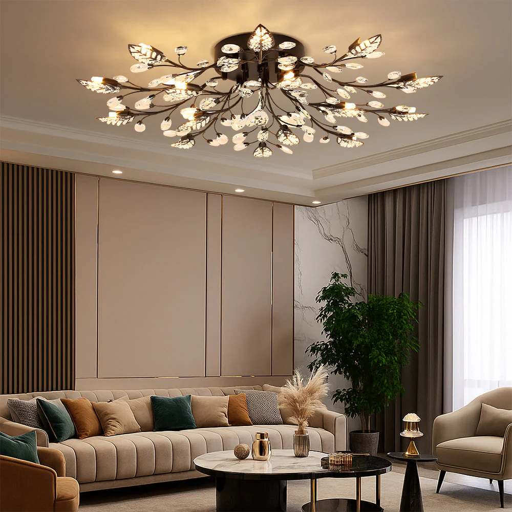 Luxury Crystal Floral Ceiling Light - Image 5