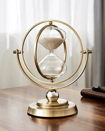 Luxury Hourglass Sand Timer Elegant Metal Frame - Image 9