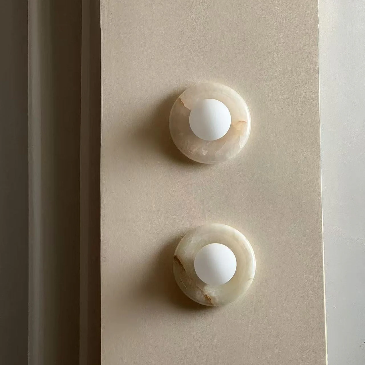 Marble Wall Sconce Modern Indoor LED Wall Light Elegant Fixture - Image 3