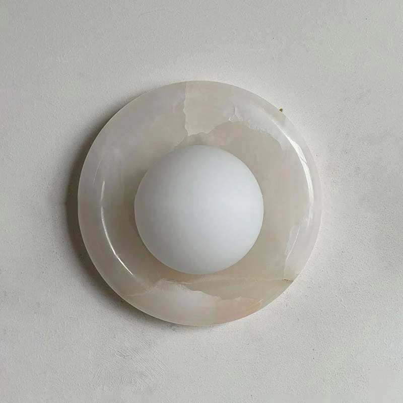 Marble Wall Sconce Modern Indoor LED Wall Light Elegant Fixture - Image 9