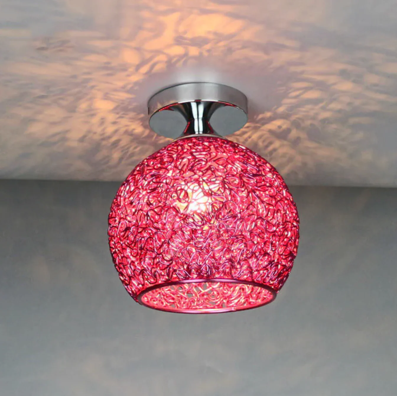 Metal Globe Ceiling Light Modern Flush Mount Lamp - Image 10