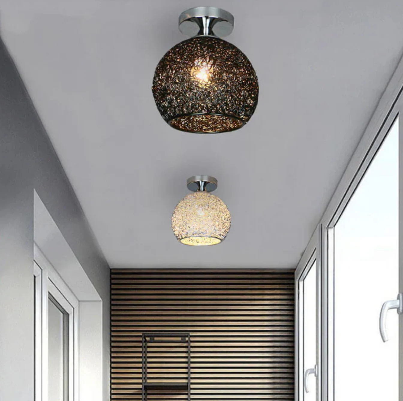 Metal Globe Ceiling Light Modern Flush Mount Lamp - Image 19