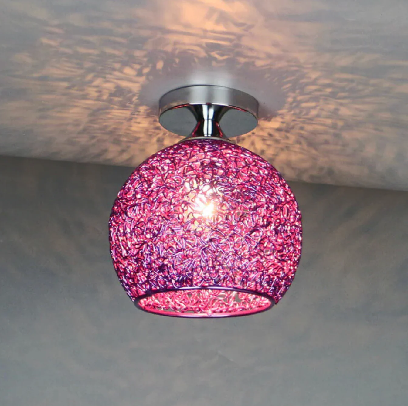 Metal Globe Ceiling Light Modern Flush Mount Lamp - Image 4
