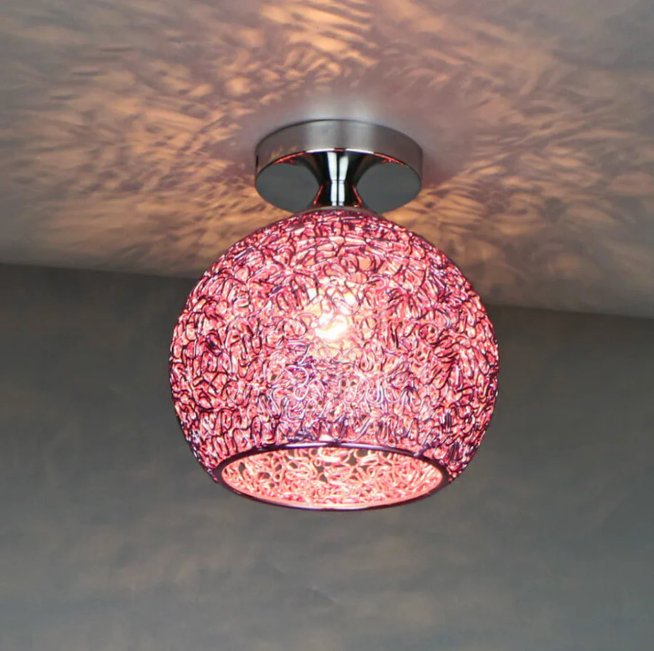 Metal Globe Ceiling Light Modern Flush Mount Lamp - Image 5