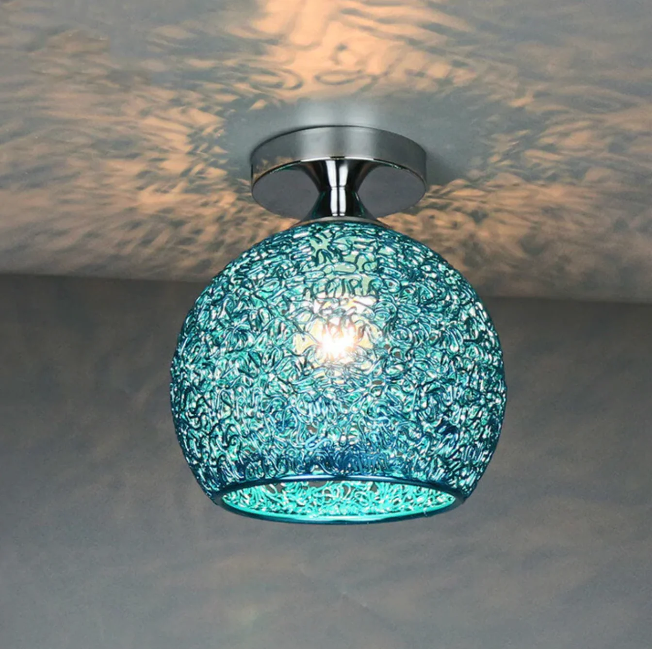 Metal Globe Ceiling Light Modern Flush Mount Lamp - Image 8
