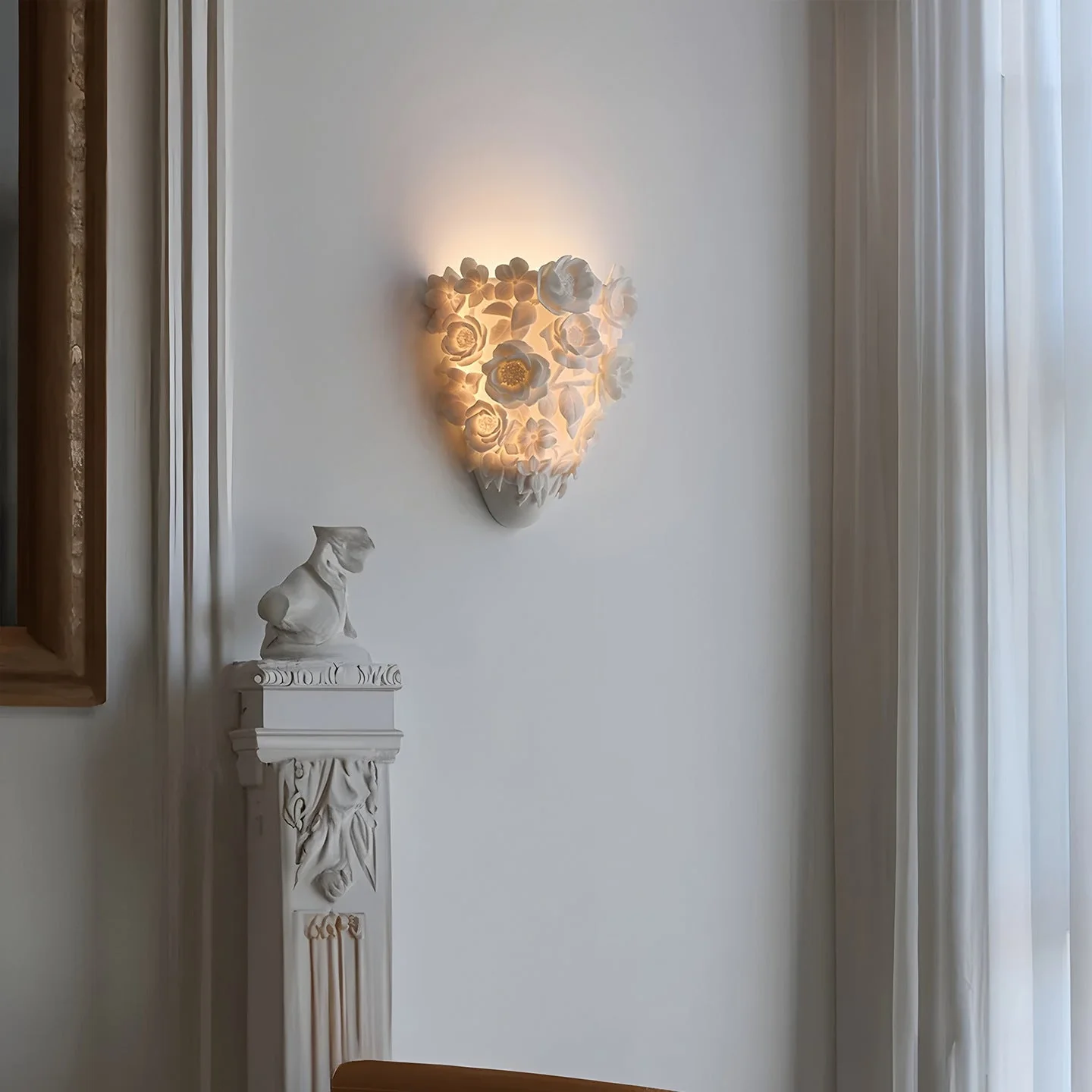 Minimalist Ceramic Flower Wall Lamp - Image 3