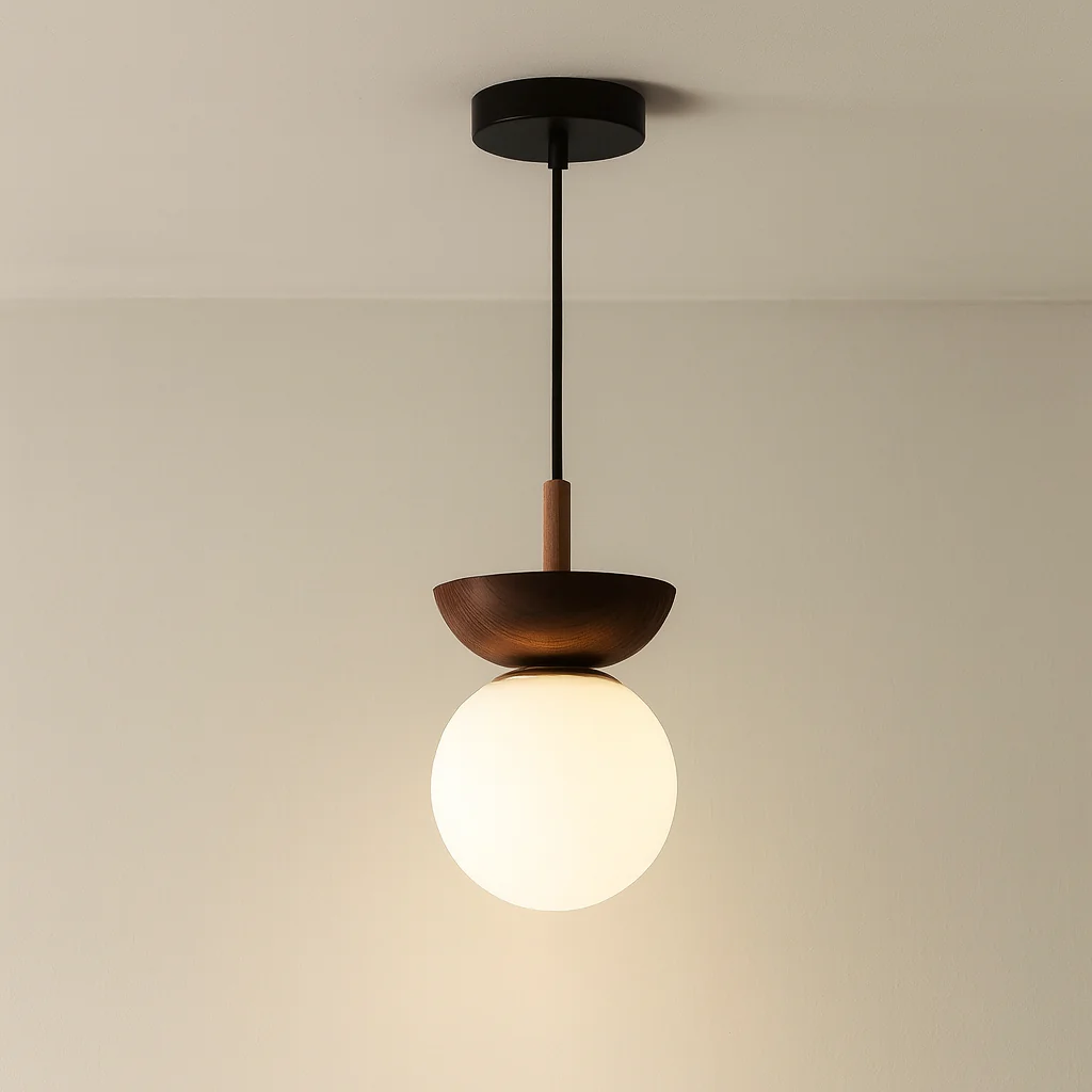 Minimalist Japanese Globe Pendant Lamp - Image 5