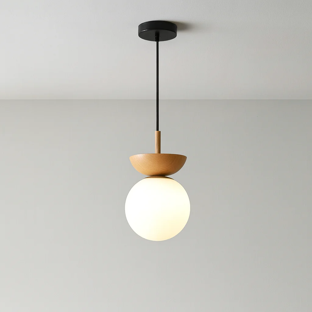 Minimalist Japanese Globe Pendant Lamp - Image 6