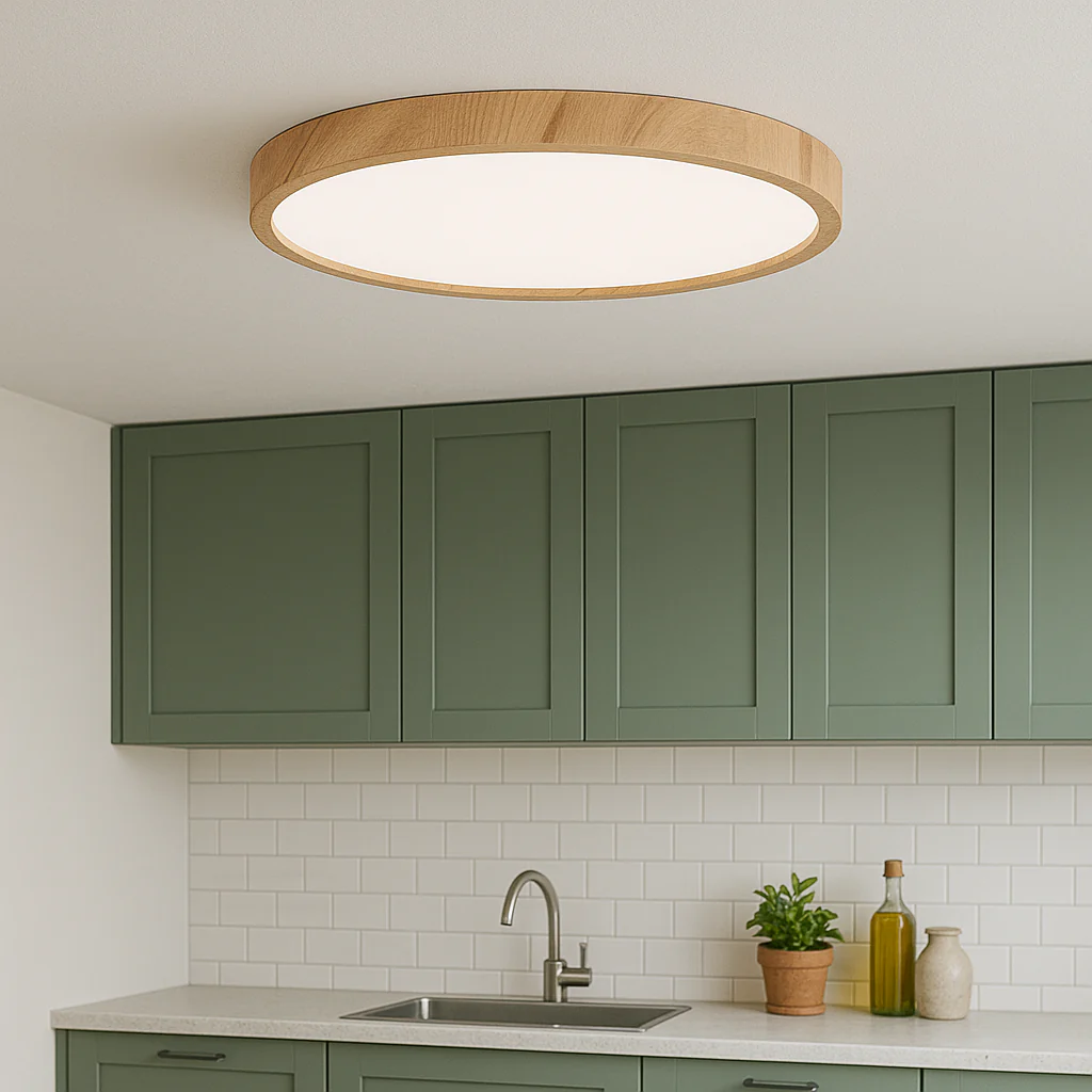 Minimalist Wood Grain Ceiling Light - Image 3