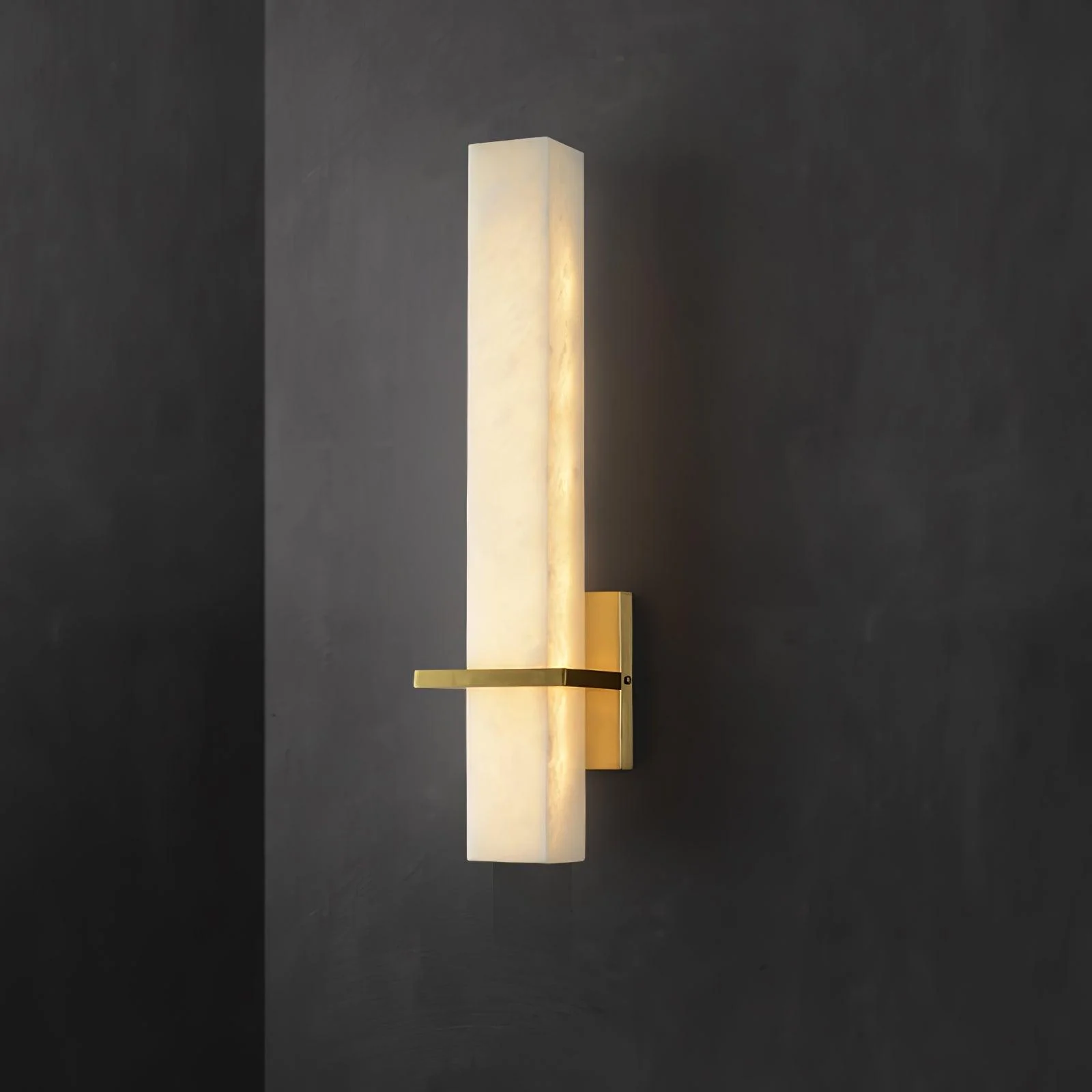 Modern Alabaster Wall Lamp Brass LED Indoor Wall Light Fixture - Image 17