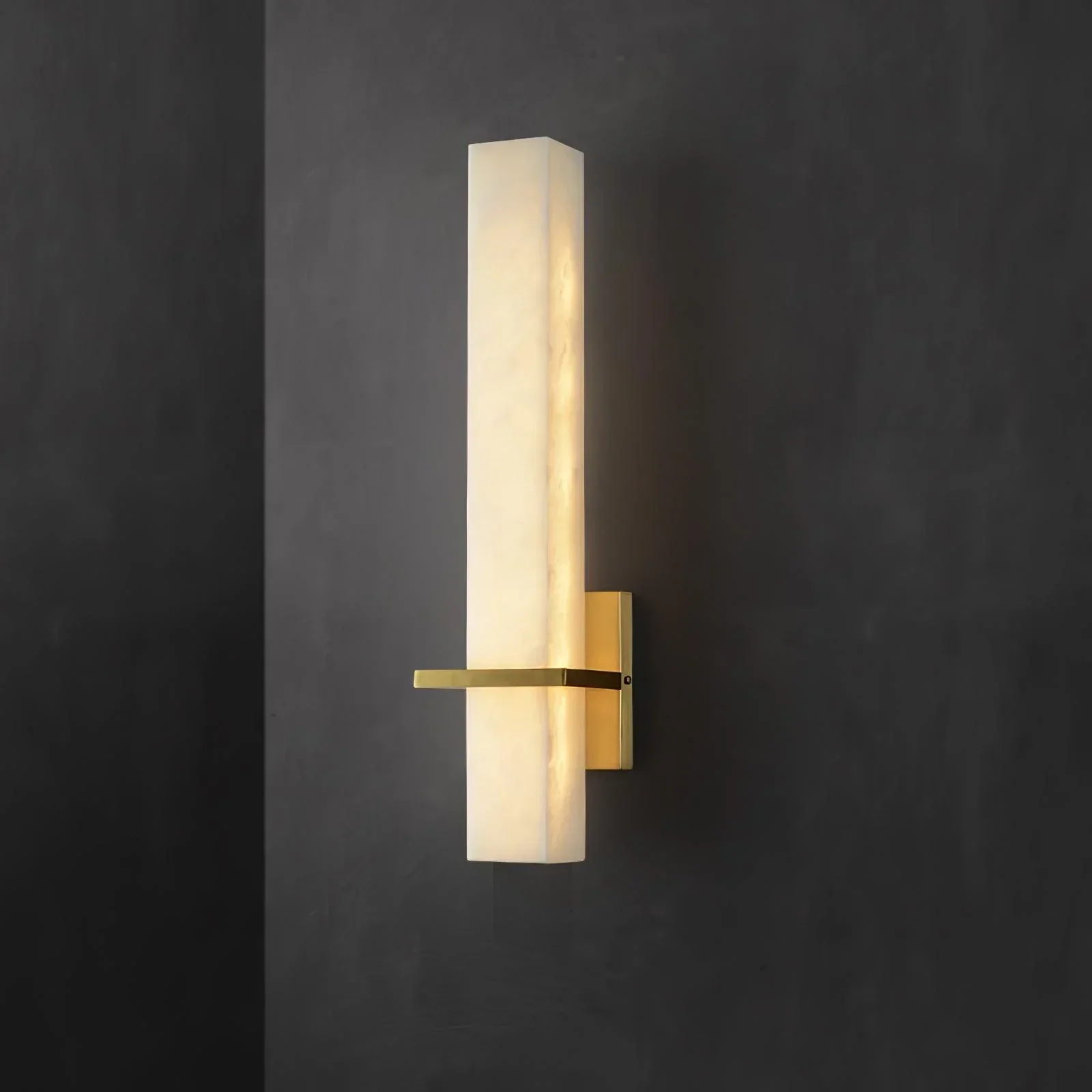 Modern Alabaster Wall Lamp Brass LED Indoor Wall Light Fixture - Image 20