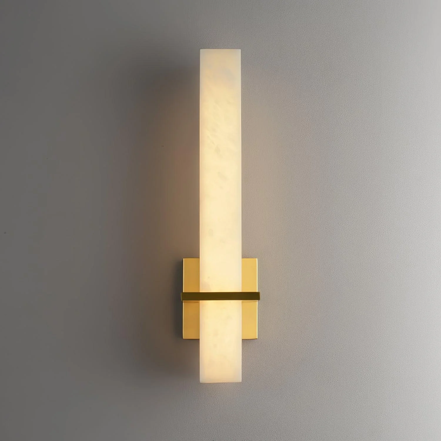 Modern Alabaster Wall Lamp Brass LED Indoor Wall Light Fixture - Image 3