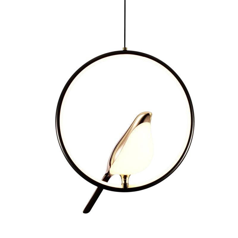Modern Bird-in-Ring Hanging Lamp - Image 5