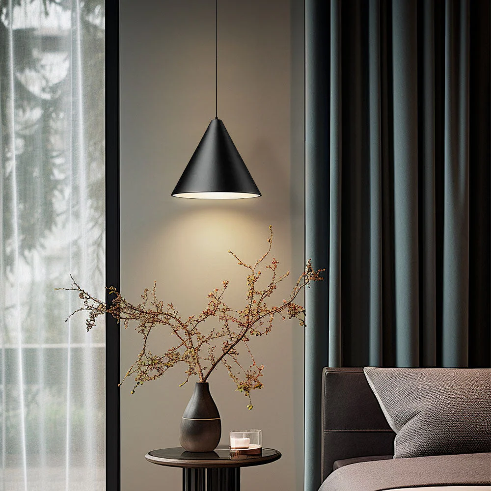 Modern Black Cone Pendant Lamp - Image 3
