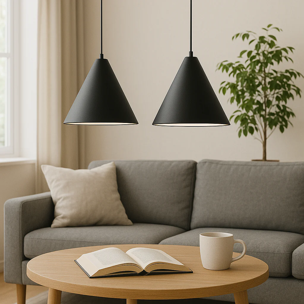 Modern Black Cone Pendant Lamp - Image 4