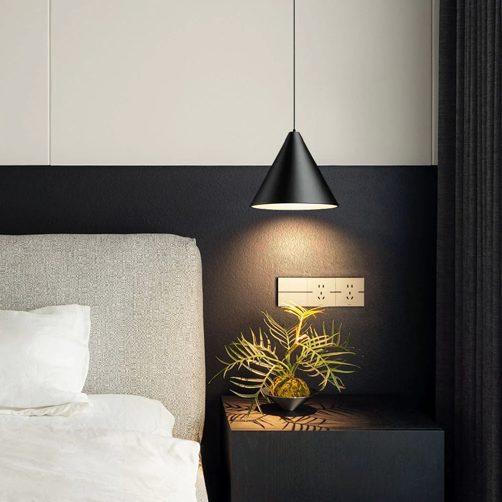 Modern Black Cone Pendant Lamp - Image 5