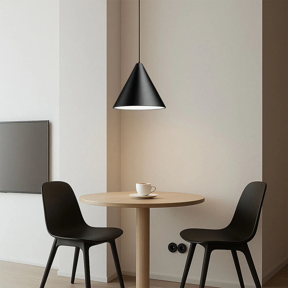 Modern Black Cone Pendant Lamp - Image 6