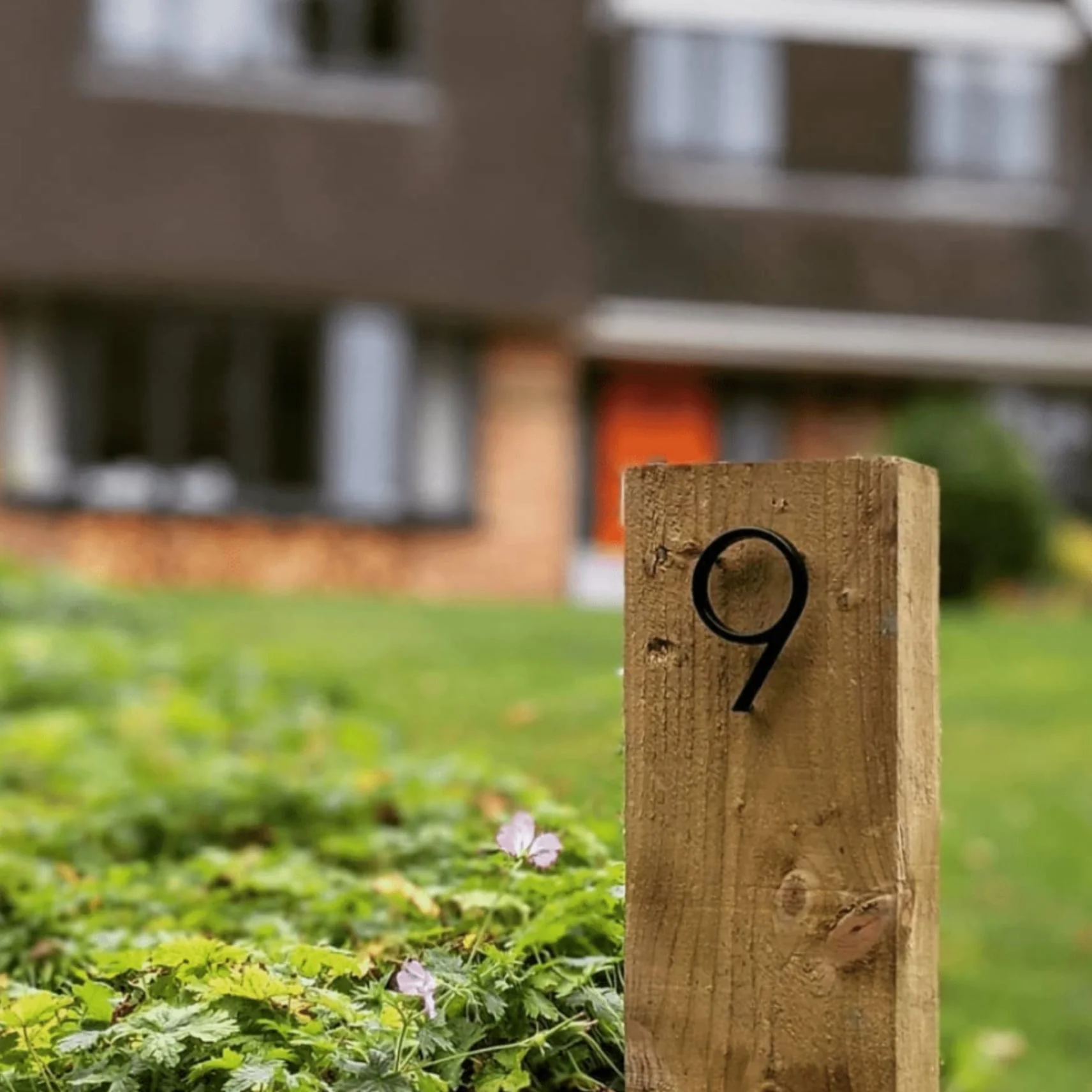 Modern Black House Number Sign For Contemporary Home Exteriors - Image 4