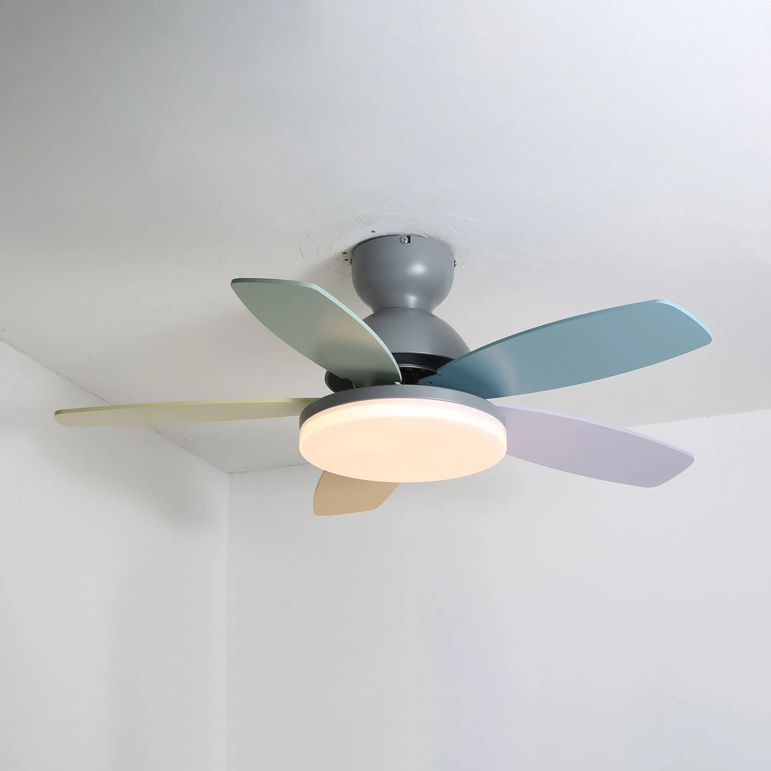Modern Ceiling Fan LED Light with Multicolour Blades - Image 13